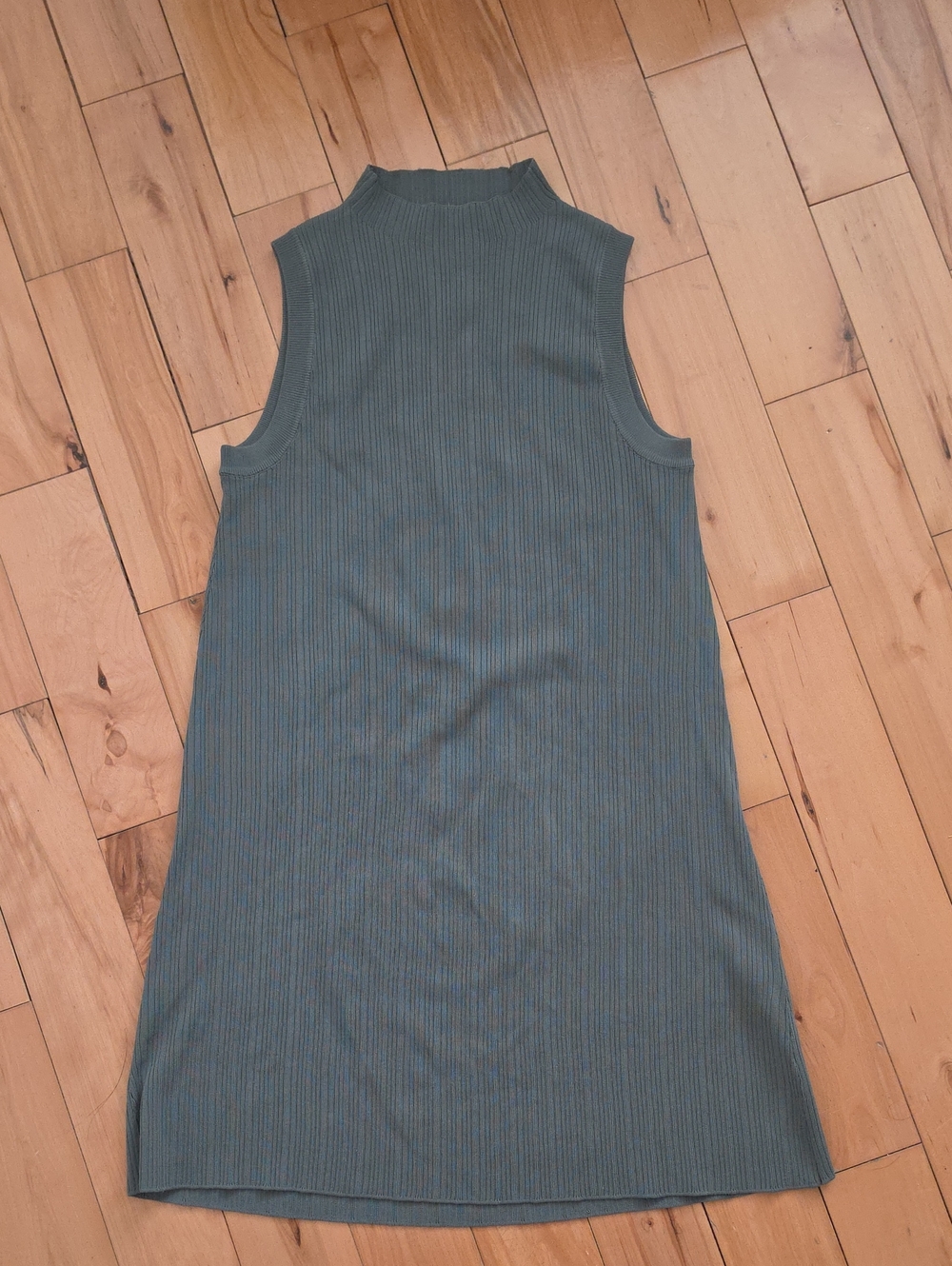 Zara Ribbed Mock Neck Tank Dress